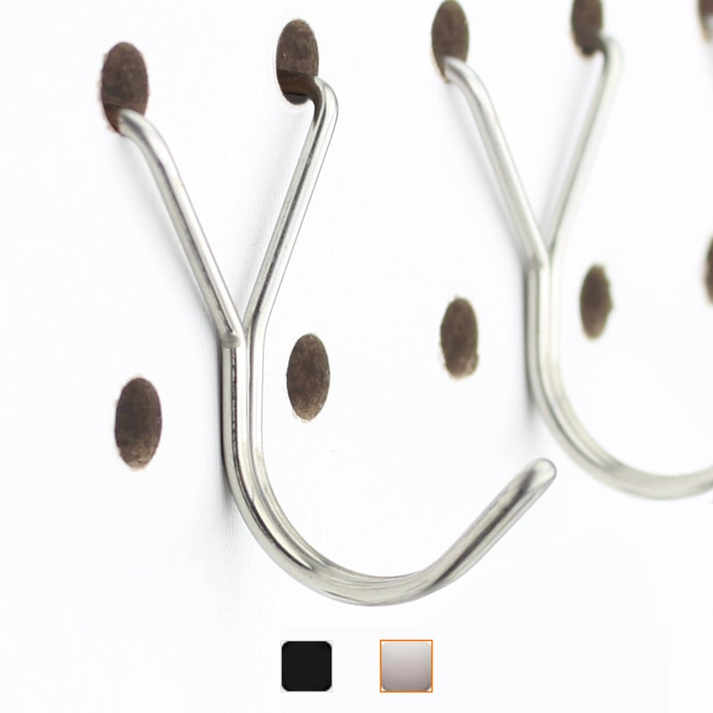 Right Arrange Stainless Steel Pegboard Hooks 50-Pack 1in J-Hook - Will Not Fall Out - Fits Any Peg Board - Multipurpose - Organize Necklaces, Jewelry, Retail Items, Keys, Craft or Supplies - Image 1